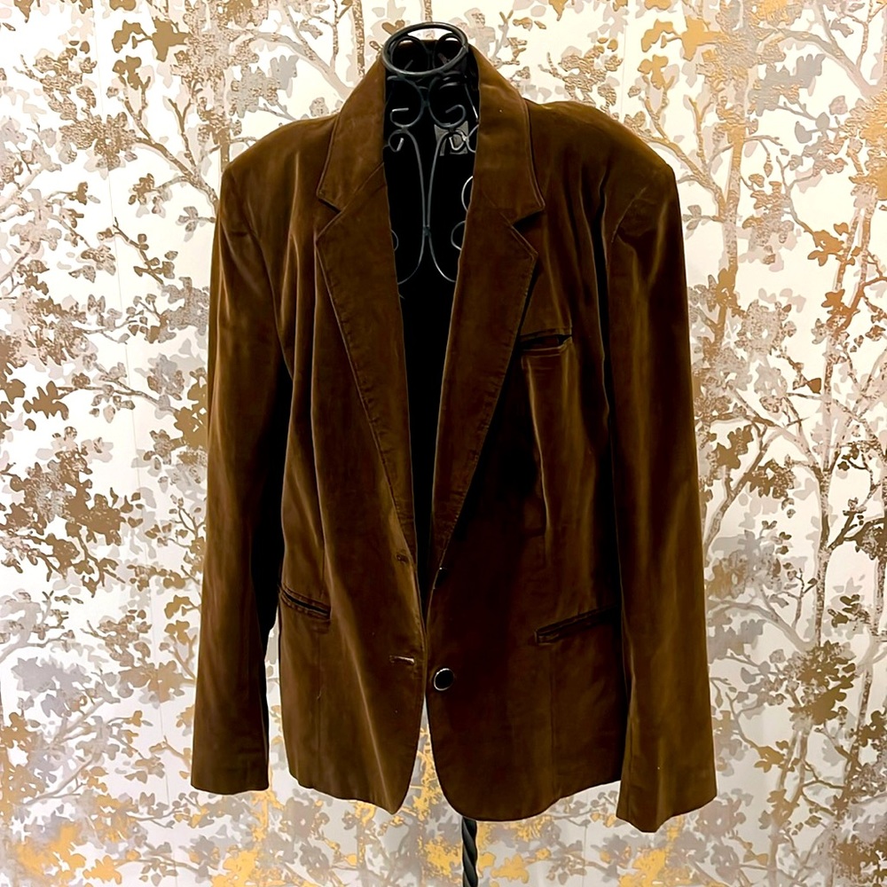 Brown Velvet Blazer